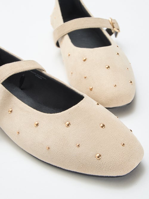 Ballerines plates en simili - Kiabi