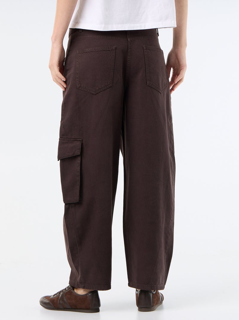 Ballonhose mit Pattentasche Braun - Kiabi