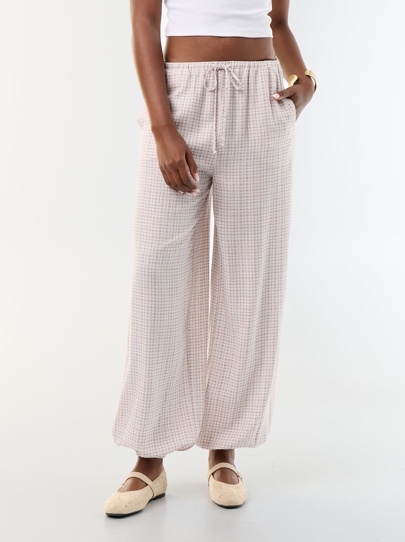Ballonhose unifarben mit 2 Taschen Lila - Kiabi