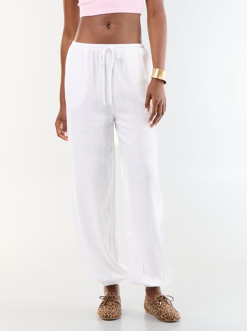 Ballonhose unifarben mit 2 Taschen - Kiabi Ballonhose unifarben mit 2 Taschen - Kiabi