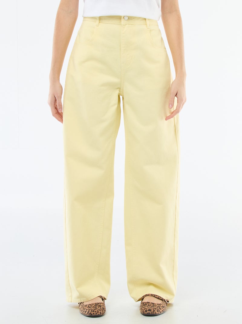 Balloon Fit Trousers Yellow - Kiabi