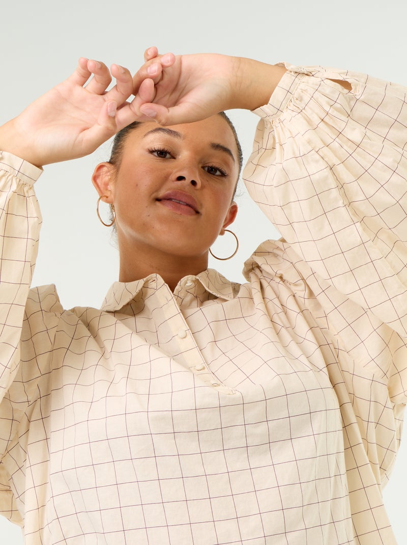 Balloon Sleeve Blouse White - Kiabi
