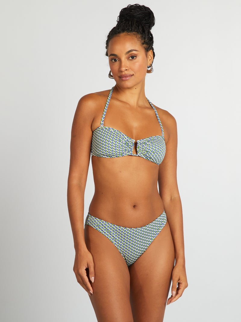 Bandeau de bain imprimé géométrique Vert/bleu - Kiabi