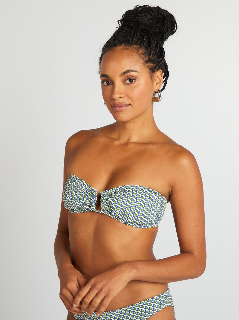 Bandeau de bain imprimé géométrique Vert/bleu - Kiabi
