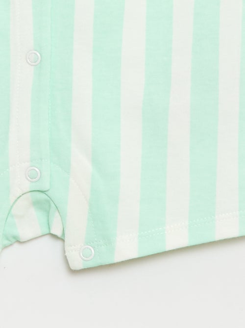 Barboteuse à manches courtes avec motif - Kiabi