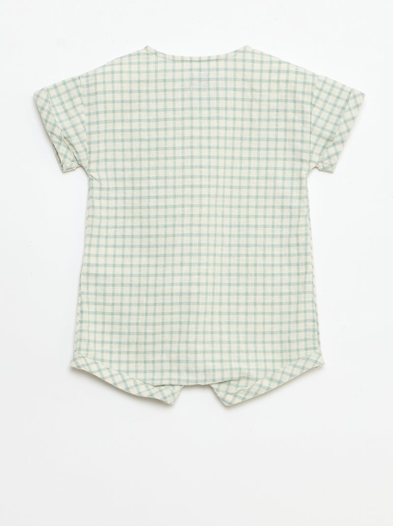 Barboteuse courte Vert - Kiabi