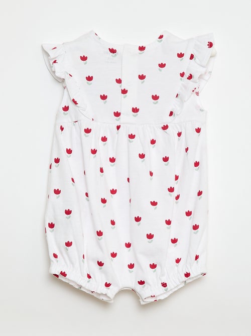 Barboteuse imprimée en coton - Kiabi