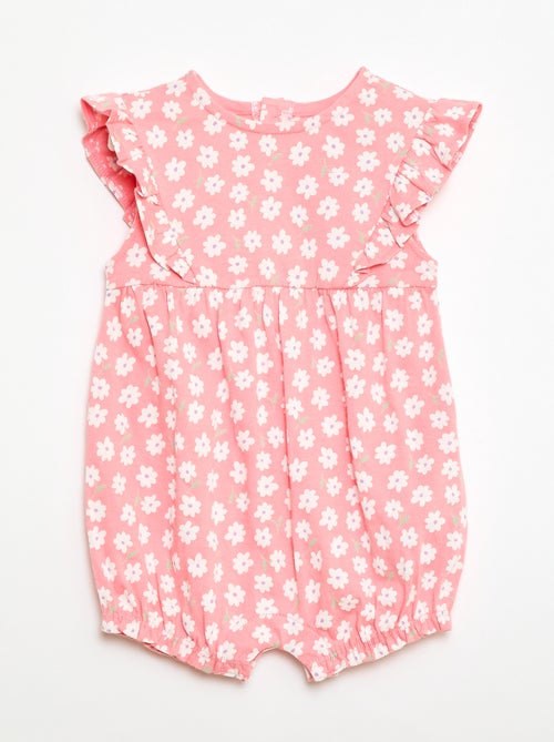 Barboteuse imprimée en coton - Kiabi