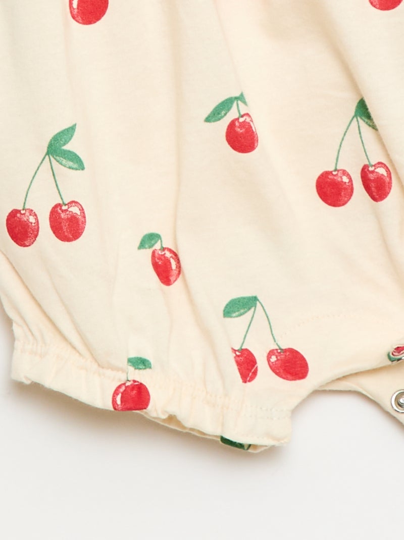 Barboteuse imprimée en jersey de coton Blanc - Kiabi