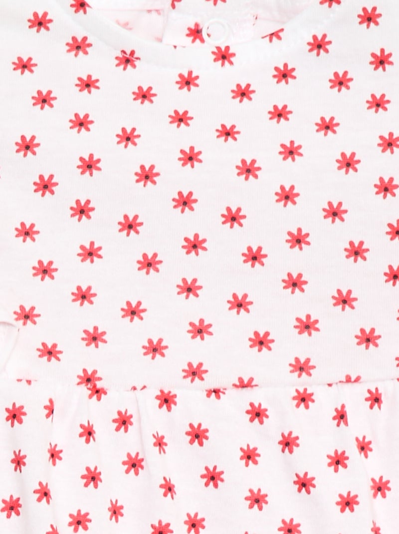 Barboteuse imprimée en jersey de coton Rouge - Kiabi