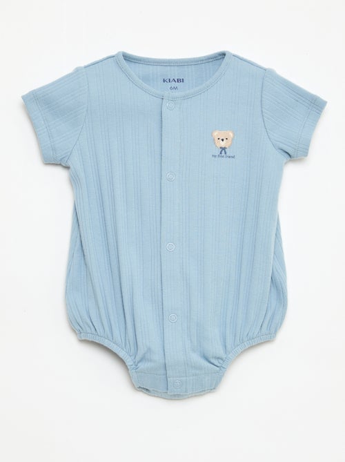 Barboteuse unie sans manches col rond - Kiabi