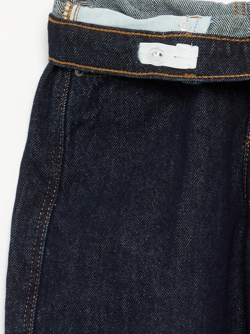 Barrel-fit denim trousers Blue - Kiabi