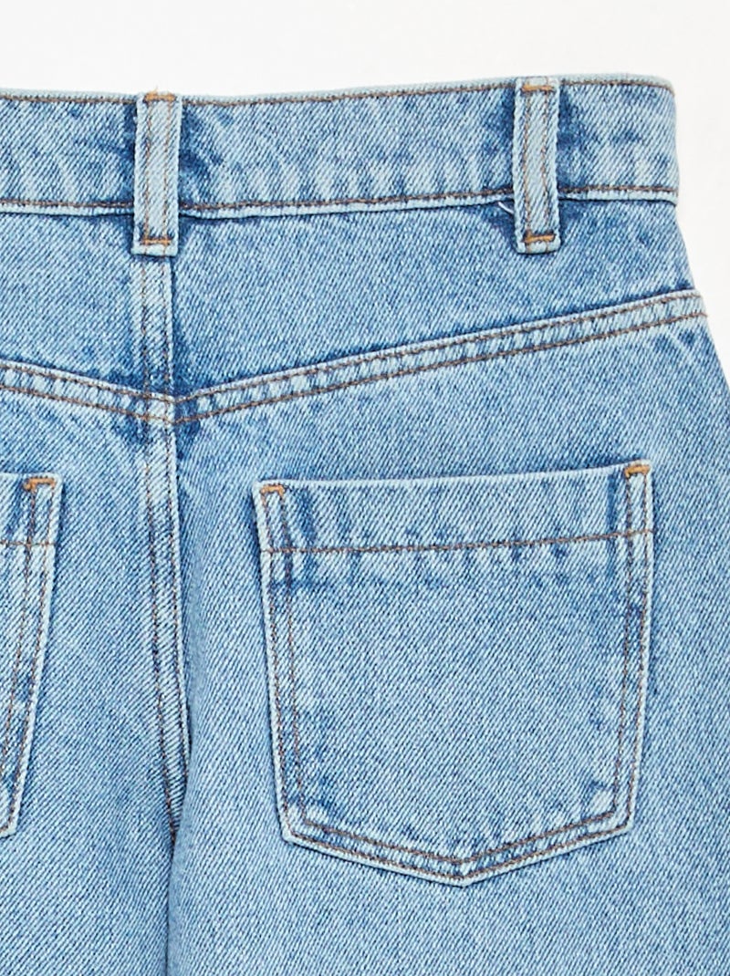 Barrel-fit denim trousers Blue - Kiabi