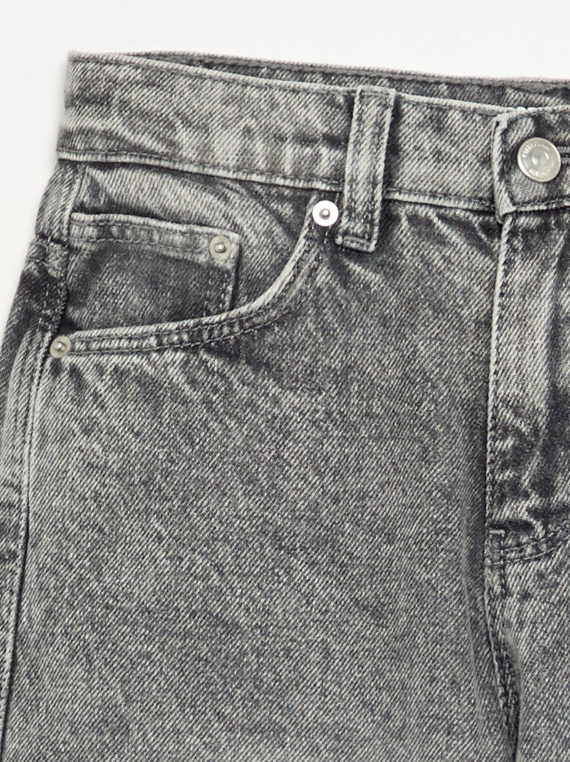 Barrel-Fit Jeanshose Grau - Kiabi