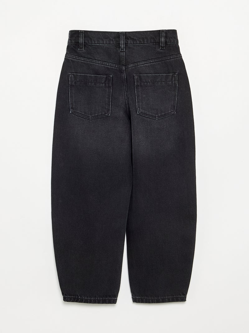 Barrel-Fit Jeanshose Noir - Kiabi