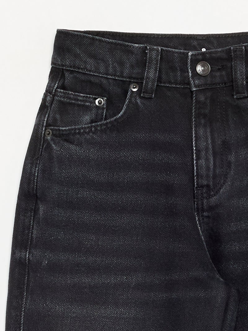 Barrel-Fit Jeanshose Noir - Kiabi