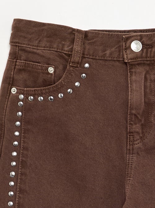 Barrel-Fit Trousers with Studs - Kiabi