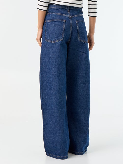 Barrel Jeans with Asymmetric Button Fly - Kiabi