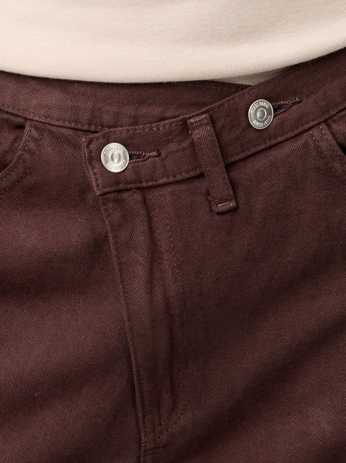 Barrel Jeans with Asymmetric Button Fly - Kiabi