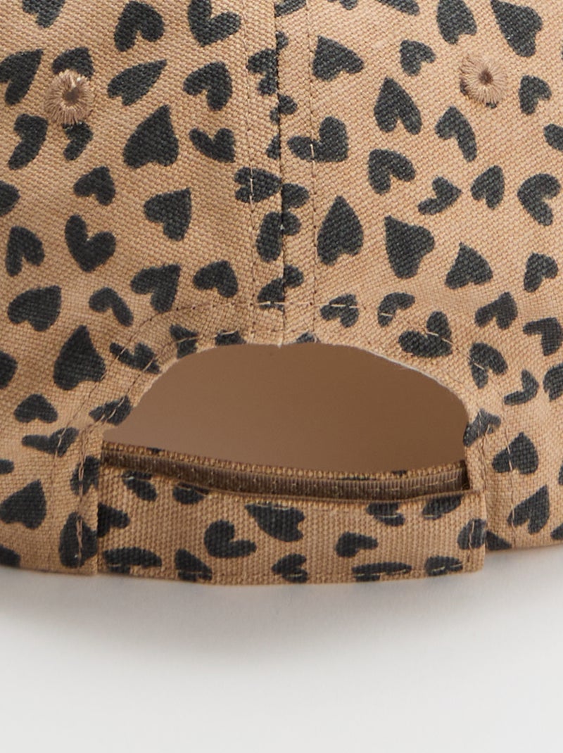 Baseball-Kappe mit Muster Beige - Kiabi