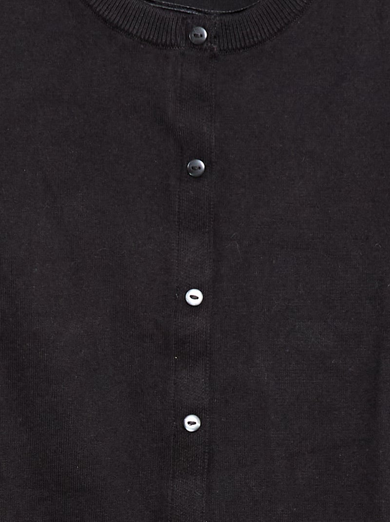 Basic Cardigan - Easy to put on Black - Kiabi