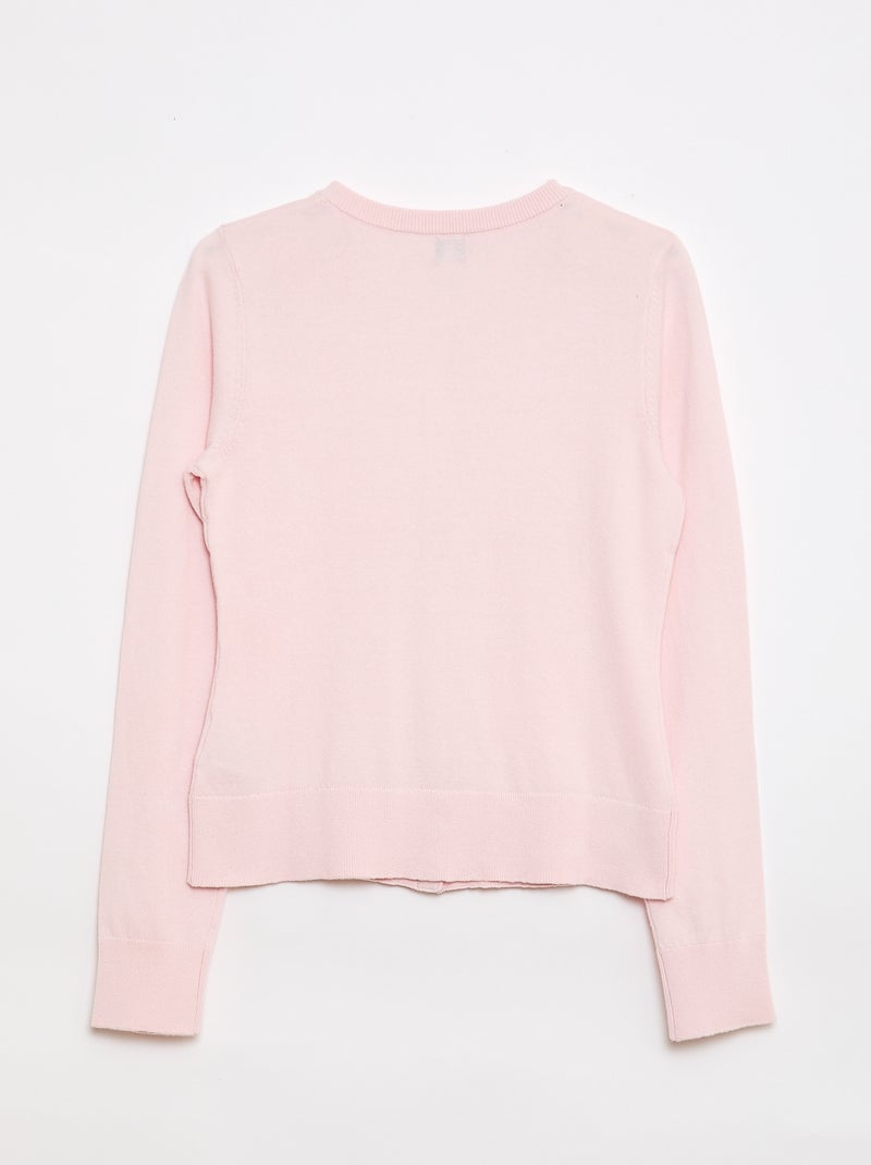 Basic Cardigan - Easy to put on Pink - Kiabi