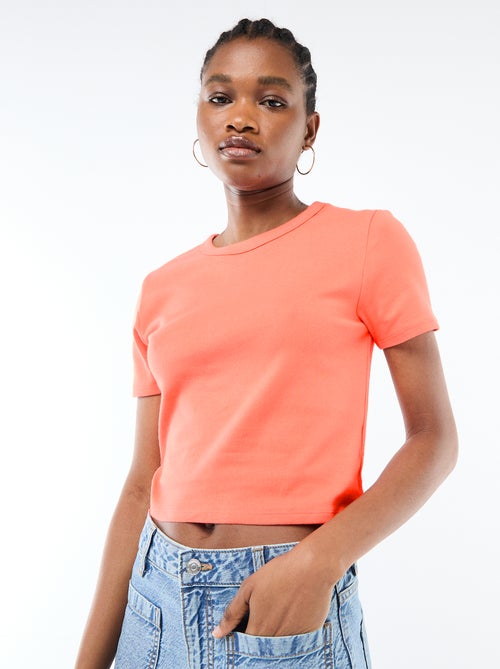 Basic Crop Top T-shirt - Kiabi