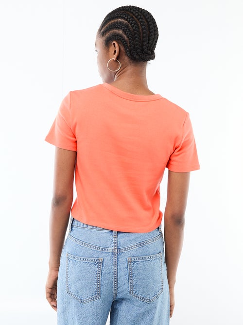 Basic Crop Top T-shirt - Kiabi