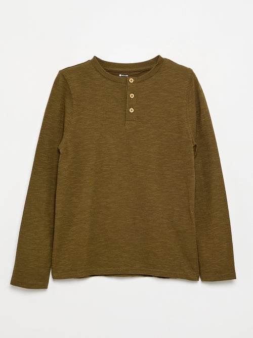 Basic Henley T-shirt - Kiabi