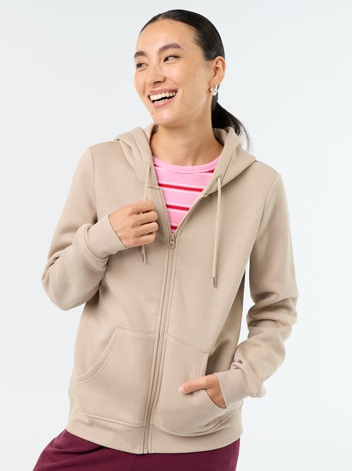 Basic Hooded Zip-Up Sweatshirt - Kiabi