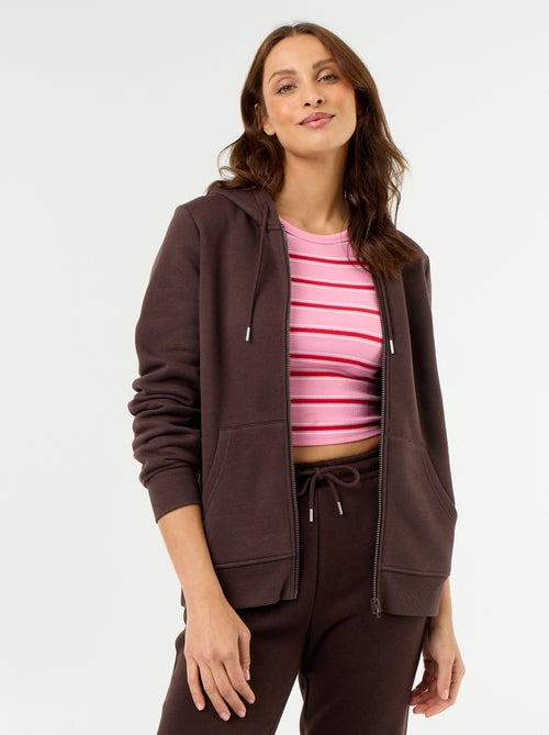 Basic Hooded Zip-Up Sweatshirt - Kiabi