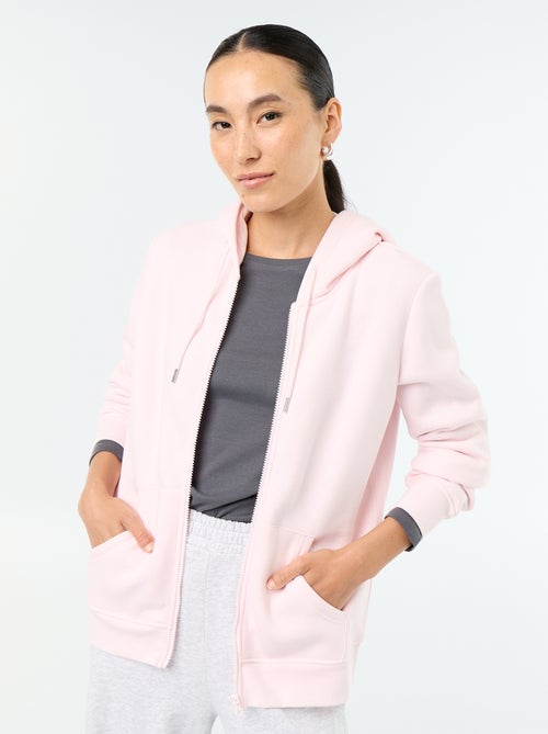 Basic Kapuzen-Sweatshirt mit Reissverschluss - Kiabi Basic Kapuzen-Sweatshirt mit Reissverschluss - Kiabi