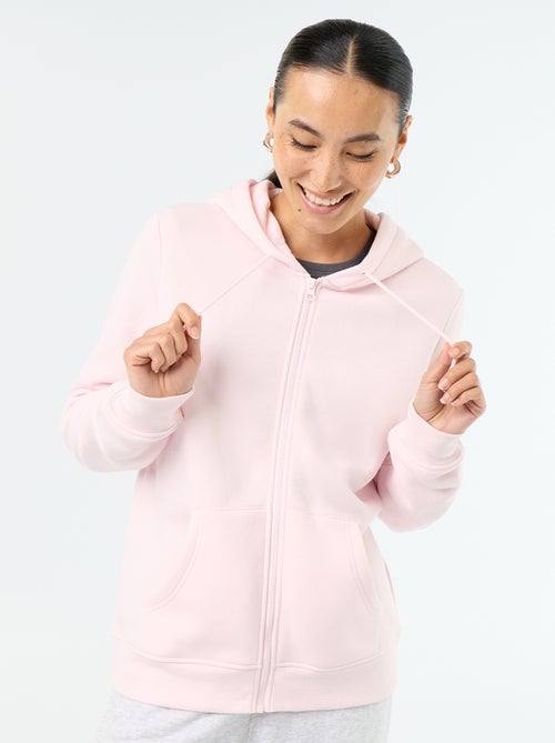 Basic Kapuzen-Sweatshirt mit Reissverschluss - Kiabi Basic Kapuzen-Sweatshirt mit Reissverschluss - Kiabi