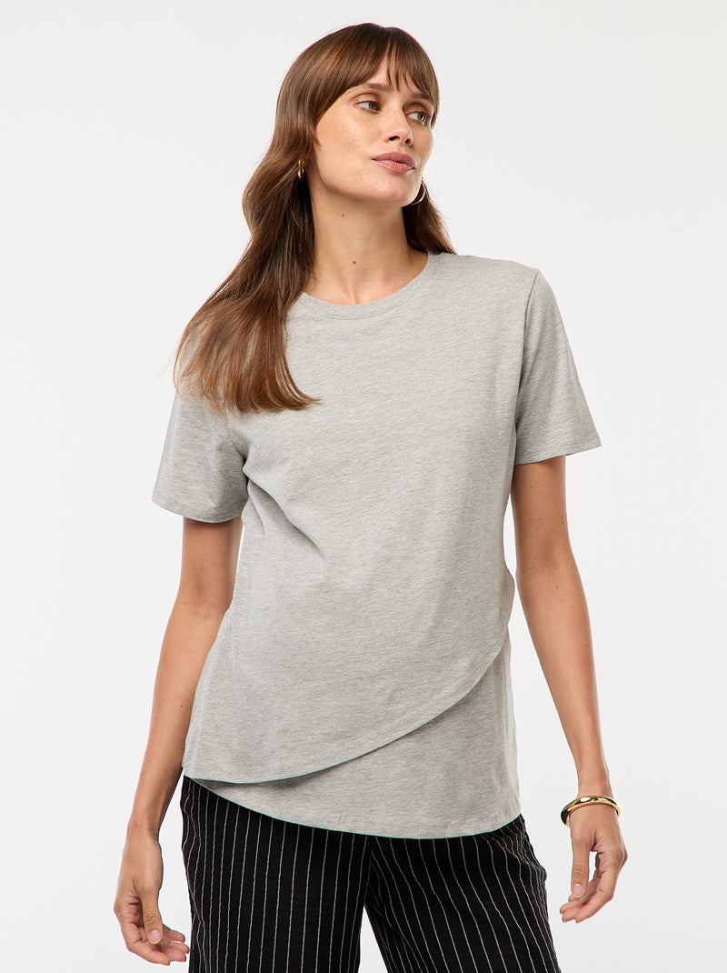 Basic Nursing T-shirt Grey - Kiabi