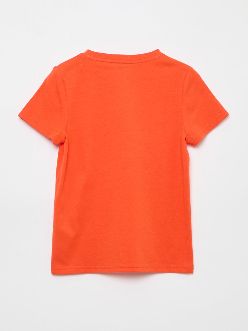 Basic plain jersey T-shirt Orange - Kiabi