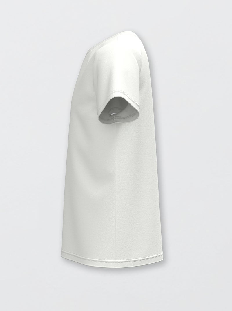 Basic plain jersey T-shirt white - Kiabi