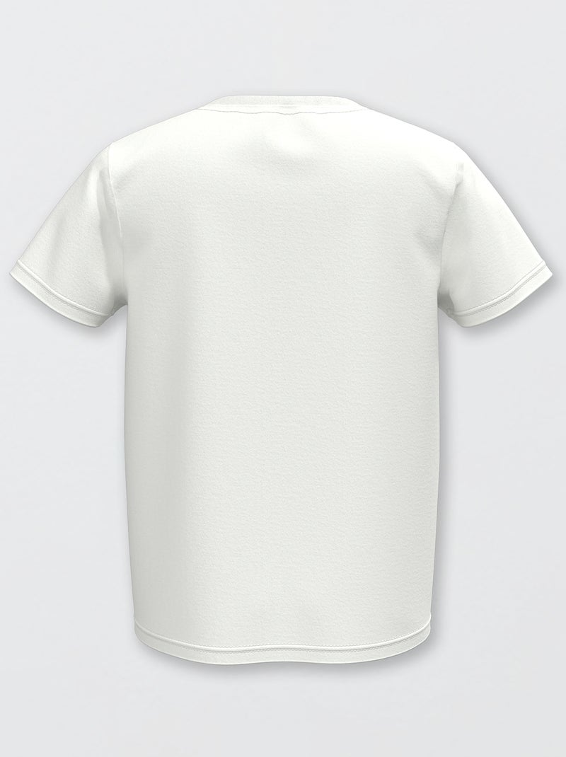 Basic plain jersey T-shirt white - Kiabi