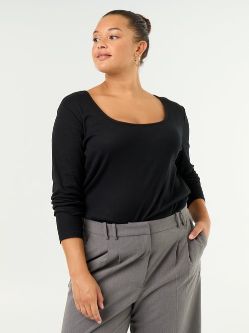 Basic Ribbed T-shirt - Kiabi