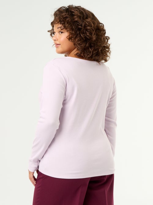 Basic Ribbed T-shirt - Kiabi Basic Ribbed T-shirt - Kiabi