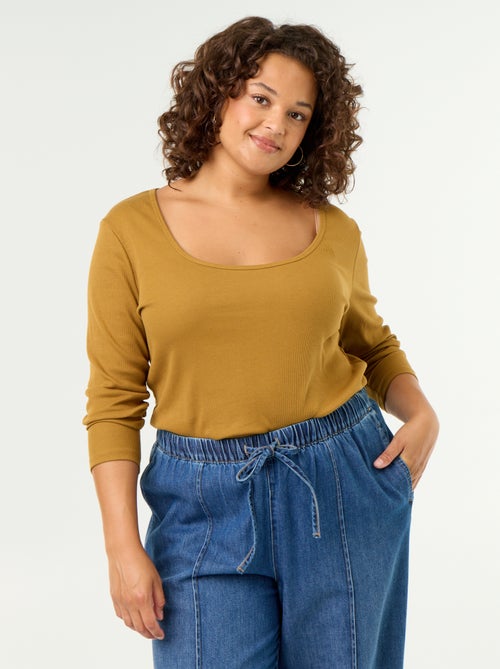 Basic Ribbed T-shirt - Kiabi