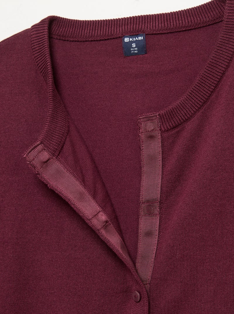 Basic Strickjacke - Leicht anzuziehen Rosa - Kiabi