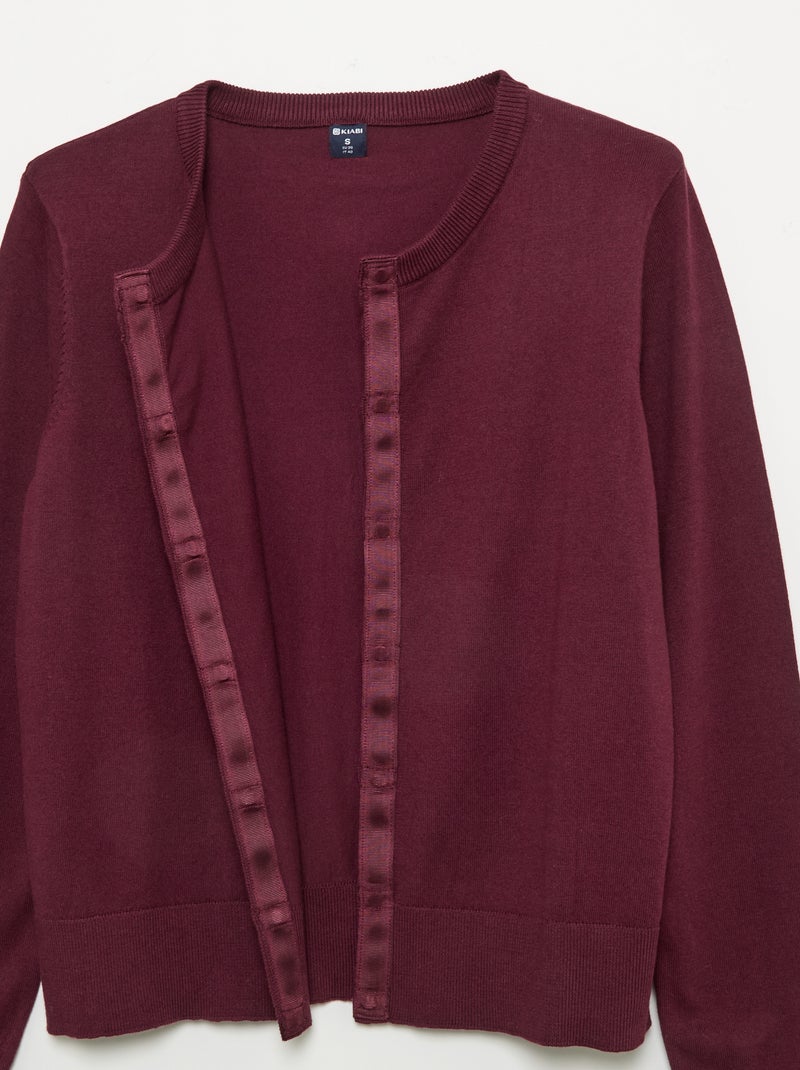 Basic Strickjacke - Leicht anzuziehen Rosa - Kiabi