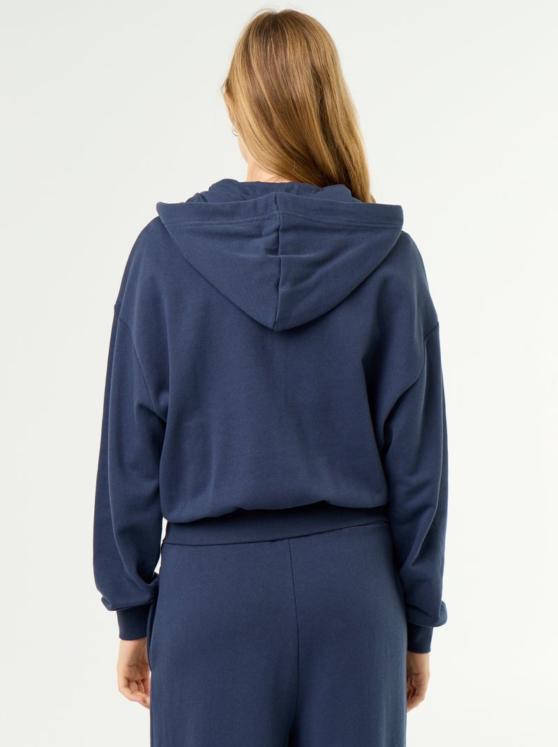 Basic Sweatshirt aus leichtem French Terry Bleu - Kiabi