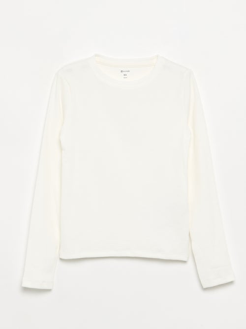 Basic T-Shirt aus Rippstrick - Kiabi Basic T-Shirt aus Rippstrick - Kiabi