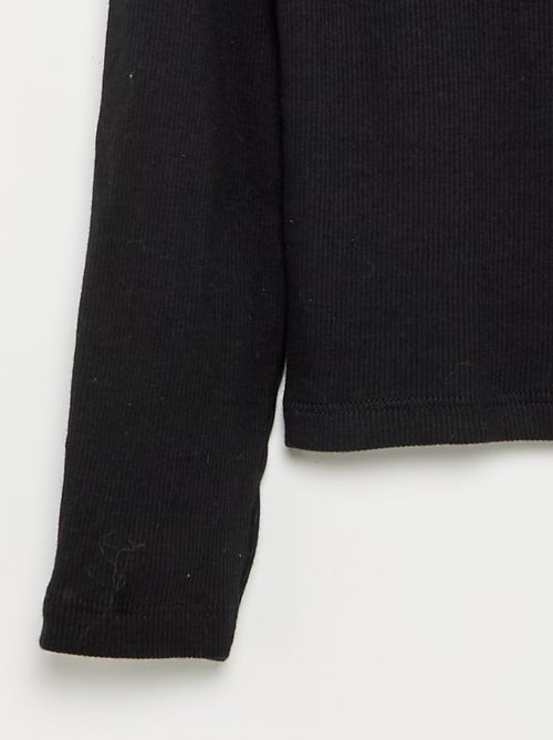 Basic T-Shirt aus Rippstrick - Kiabi Basic T-Shirt aus Rippstrick - Kiabi