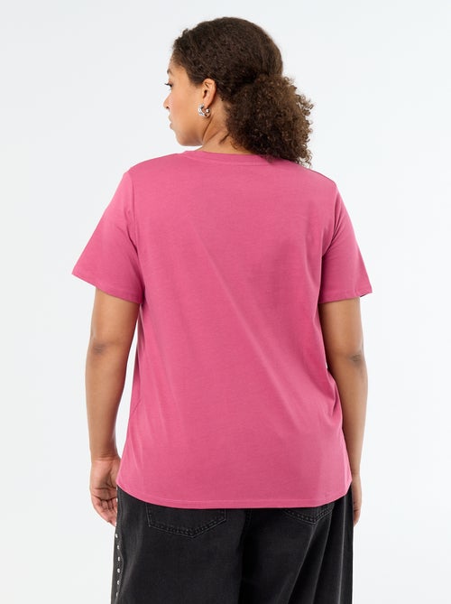 Basic T-Shirt mit kurzen Ärmeln und V-Ausschnitt - Kiabi Basic T-Shirt mit kurzen Ärmeln und V-Ausschnitt - Kiabi