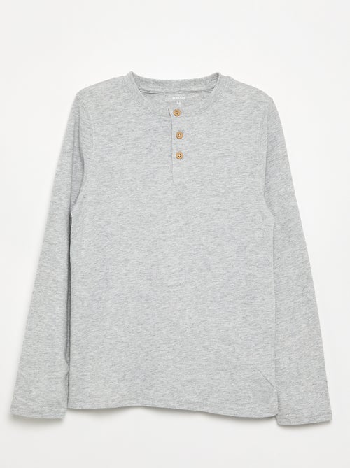 Basic T-Shirt mit Tunis-Kragen - Kiabi
