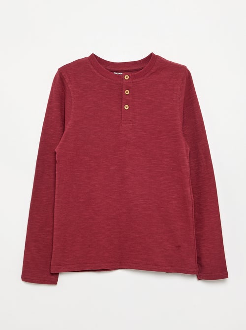 Basic T-Shirt mit Tunis-Kragen - Kiabi