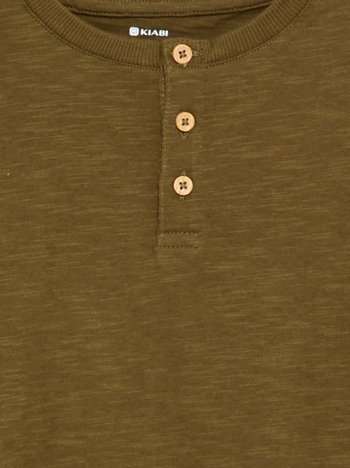 Basic T-Shirt mit Tunis-Kragen - Kiabi Basic T-Shirt mit Tunis-Kragen - Kiabi