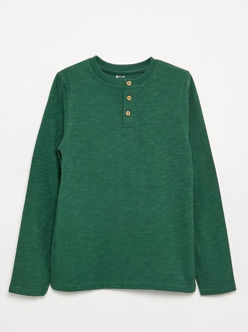 Basic T-Shirt mit Tunis-Kragen - Kiabi
